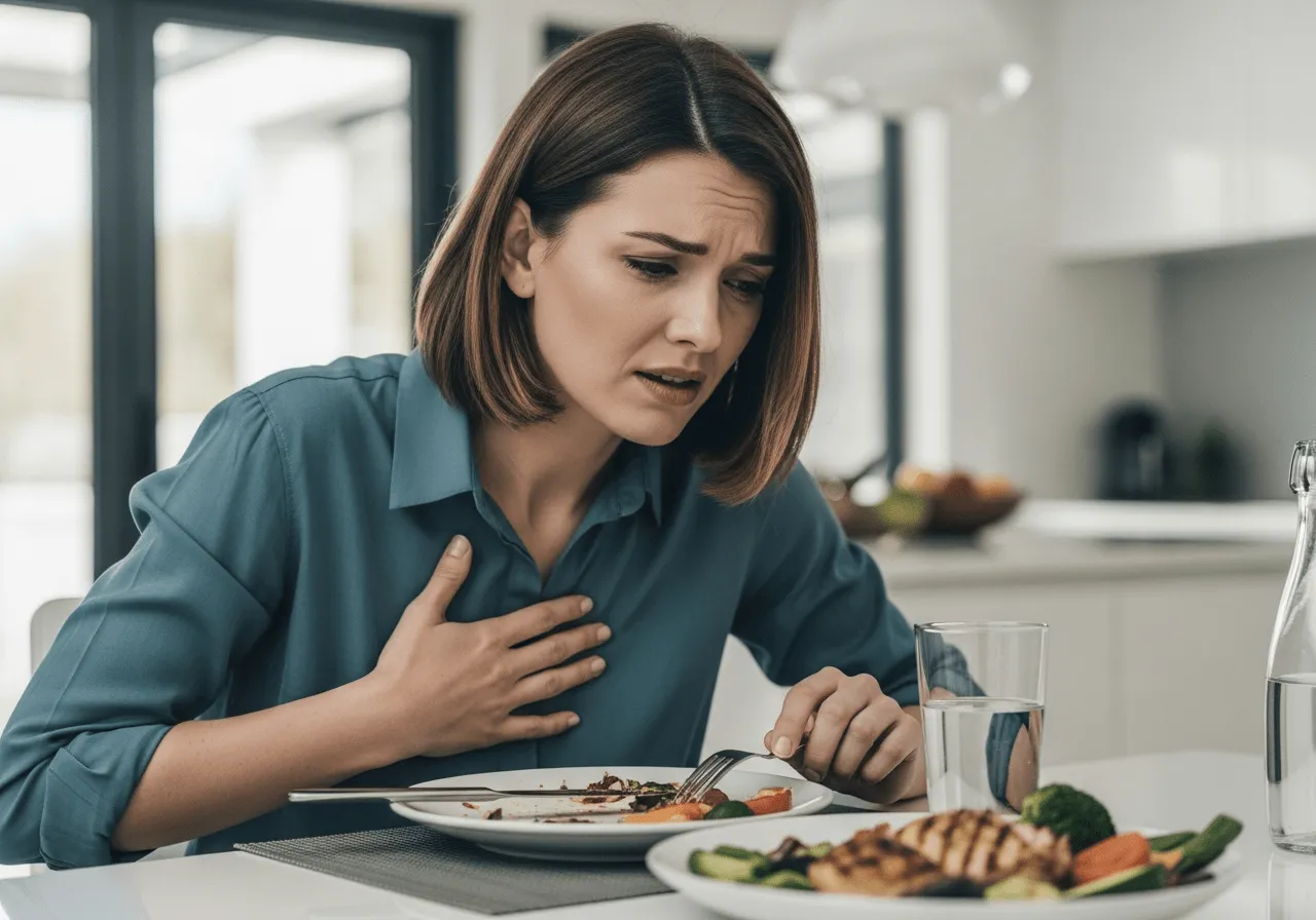 a women having wegovy sulfur burps