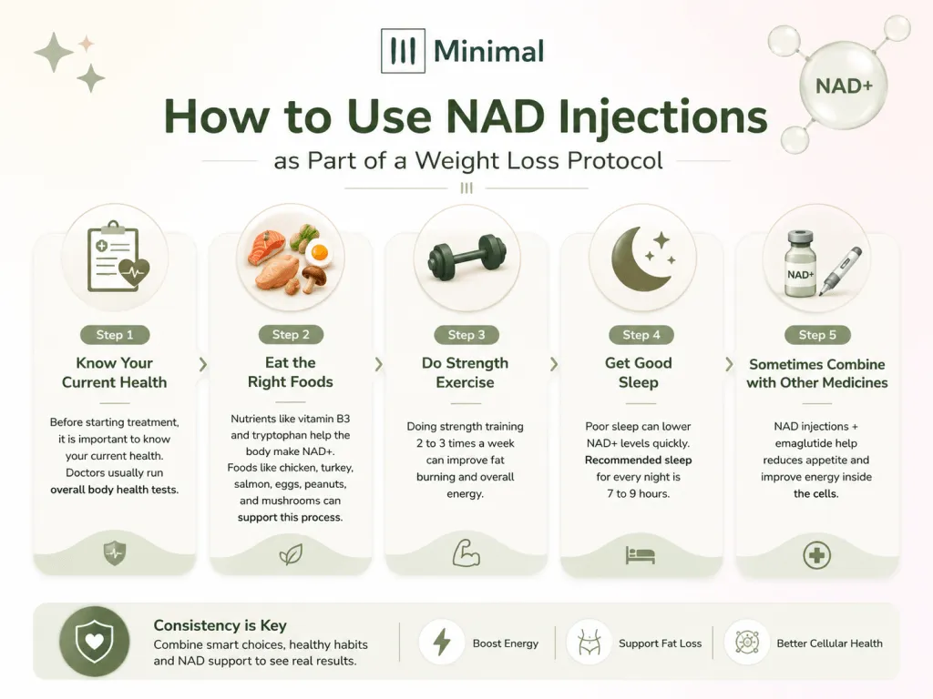 how to use nad injections as part of a weight loss protocol